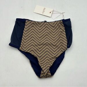 Kikirio Reversible High Waist Bikini Bottom NWT